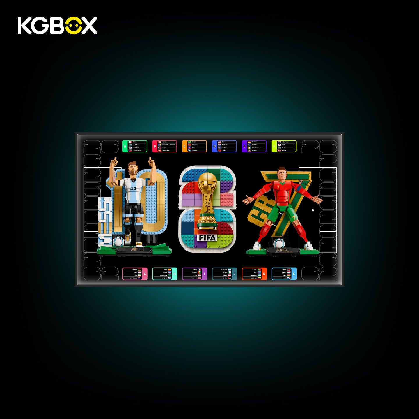 Frame For LEGO 43015 Messi & 43016 Ronaldo & 43032 FIFA World Cup