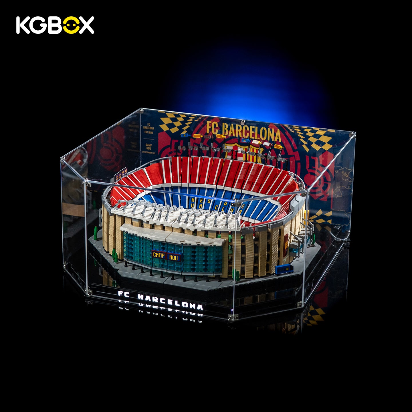 lego camp nou LED UV Display Case for 10284 FC Barcelona Stadium The UL700 In All Face_Width=Average Full Color:Light Yellow ️ Important Notes This