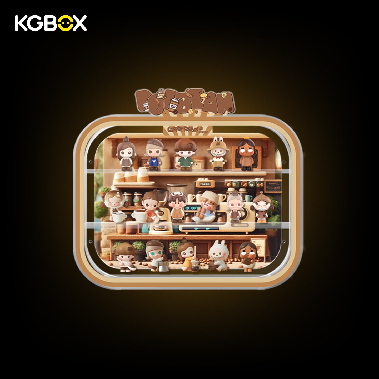 Wall & Tabletop Acrylic Display Case for POP MART Coffee Factory