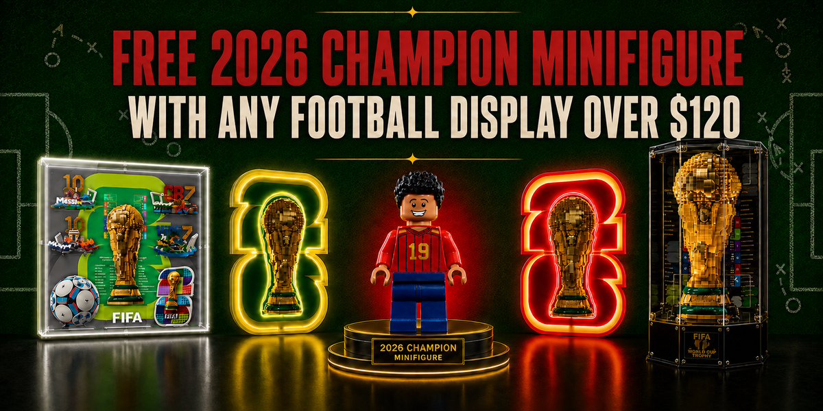 LEGO FIFA World Cup Trophy Display Frame and Case