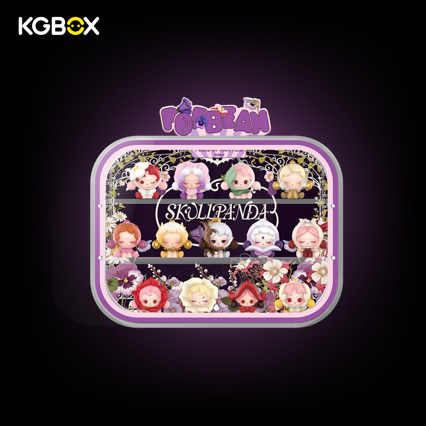 Pop Mart Skullpanda Petals in Four Acts POP BEAN Wall & Tabletop Acrylic Display Case | KGBOX Case