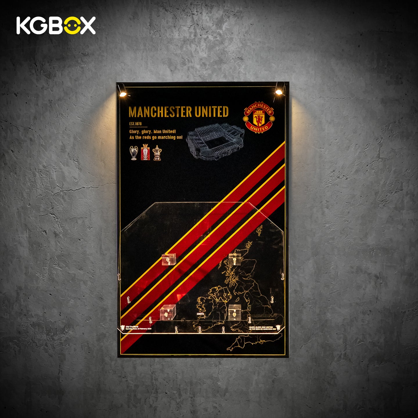 KGBOX Frame for LEGO 10272 Old Trafford Manchester United - LED & UV Print