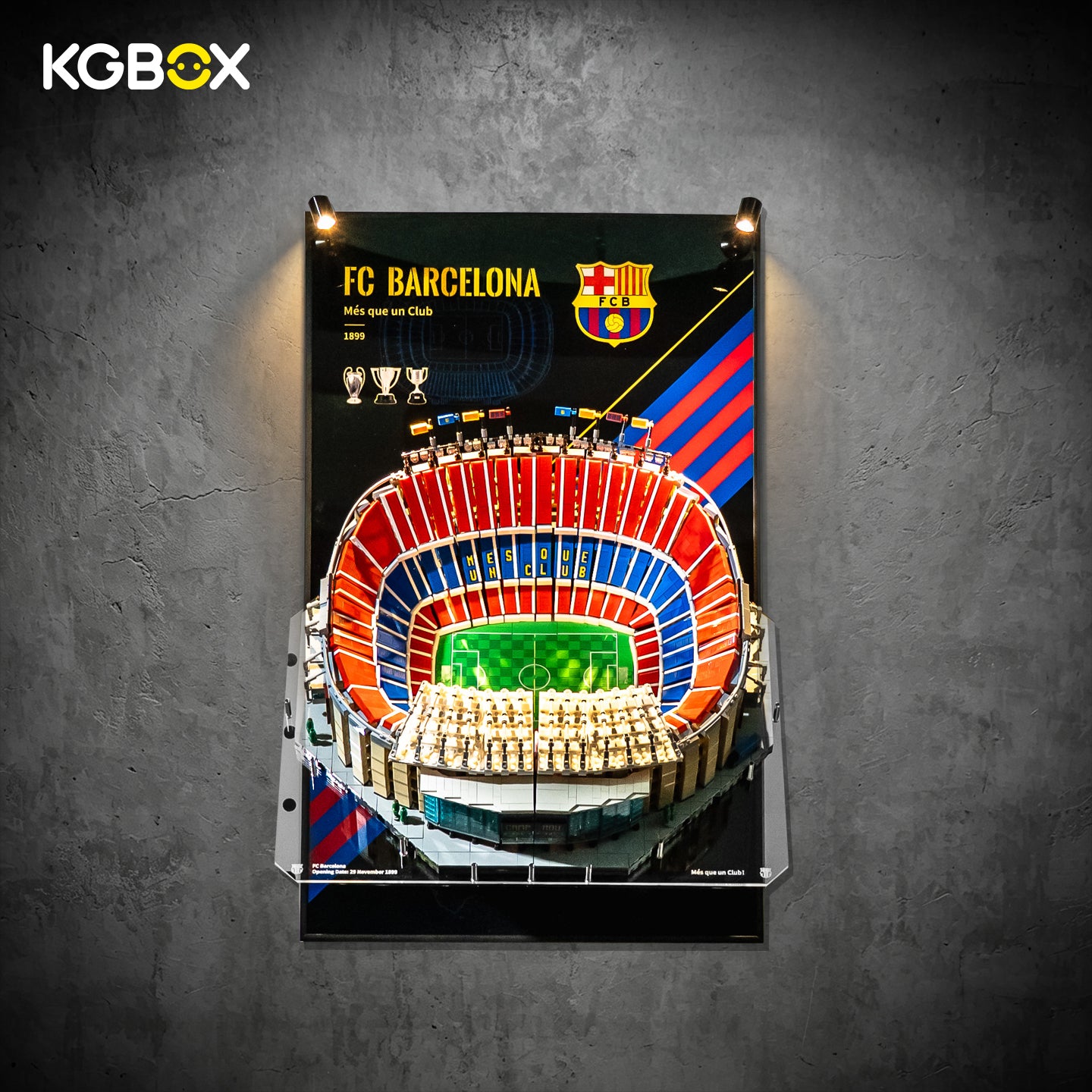KGBOX Frame for LEGO 10284 Camp Nou FC Barcelona - LED & UV Print