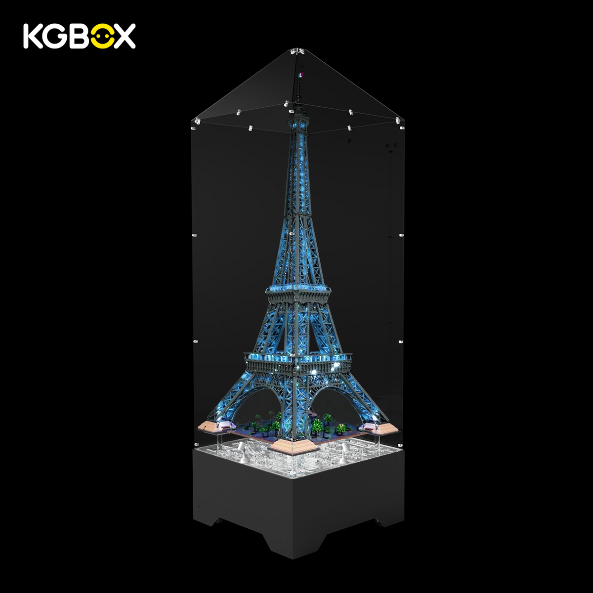 LED Rolling Display Base for LEGO Icons 10307 Eiffel Tower with Paris Map | KGBOX