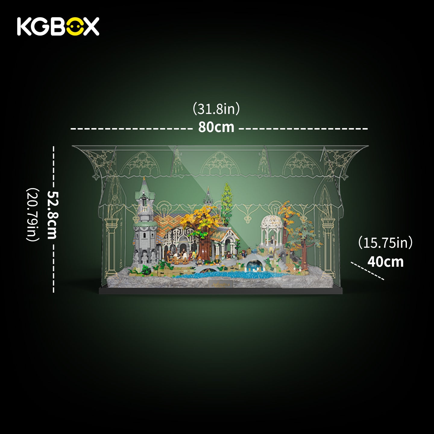 Display Case For LEGO 10316 THE LORD OF THE RINGS RIVENDELL