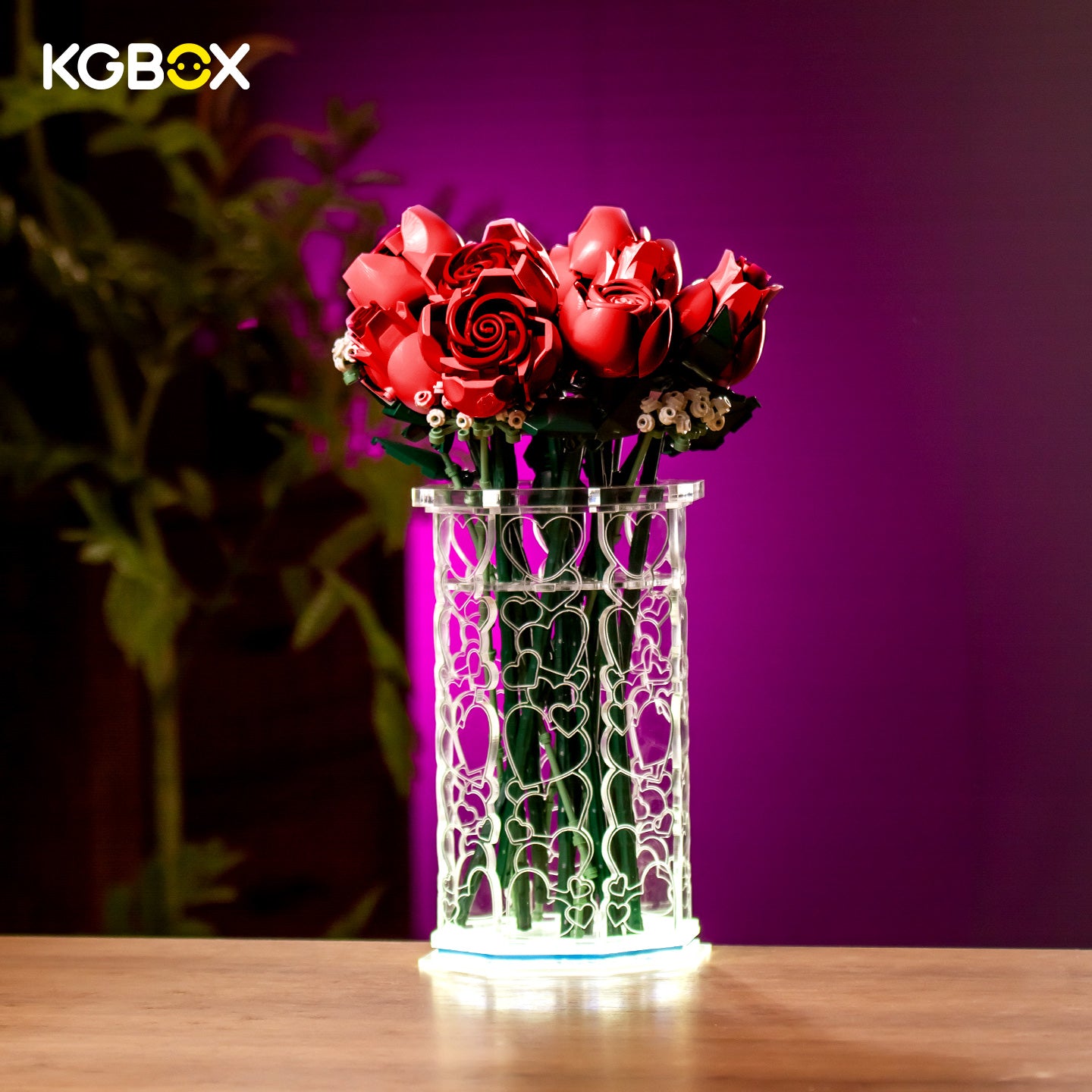 10328 LEGO Bouquet of Roses Botanicals Floral Vase with LED Lights
