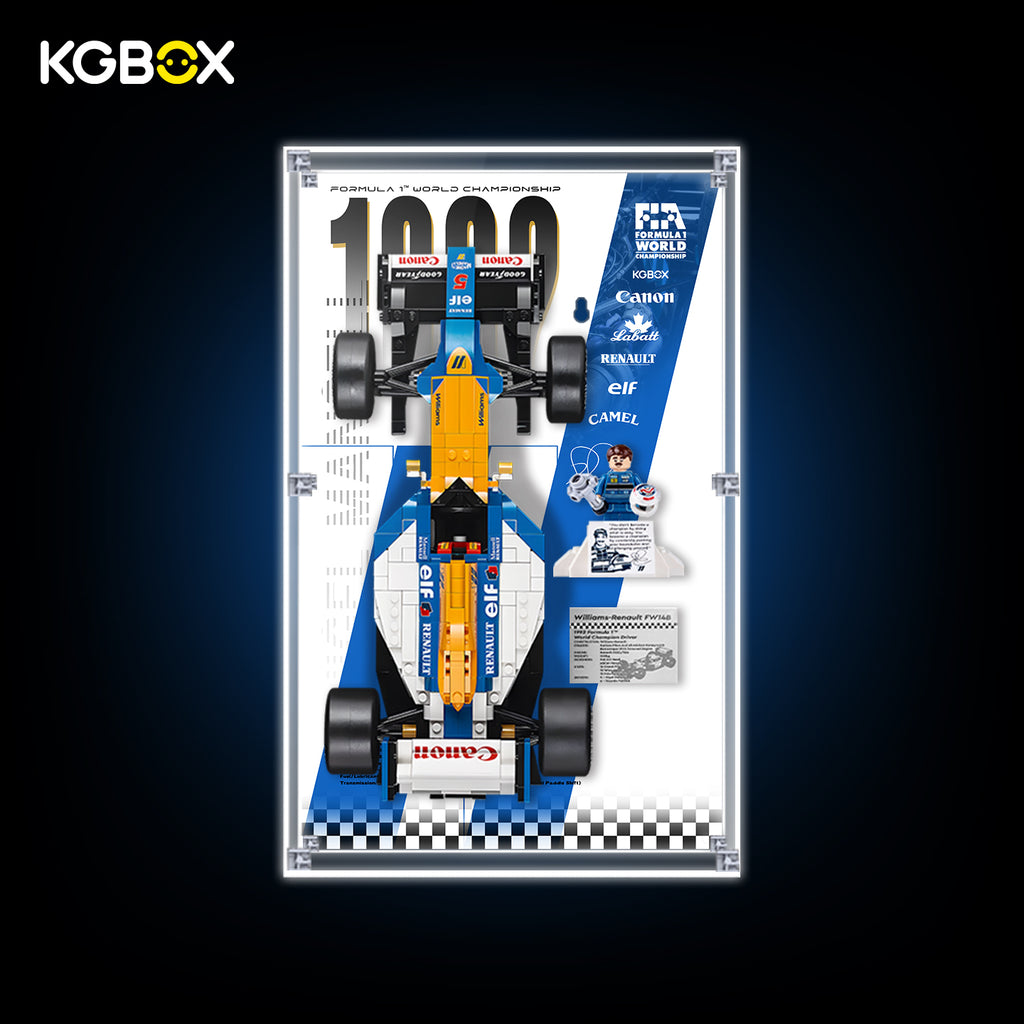 Display Case for LEGO Williams Racing FW14B & Nigel Mansell (10353) Icons Series