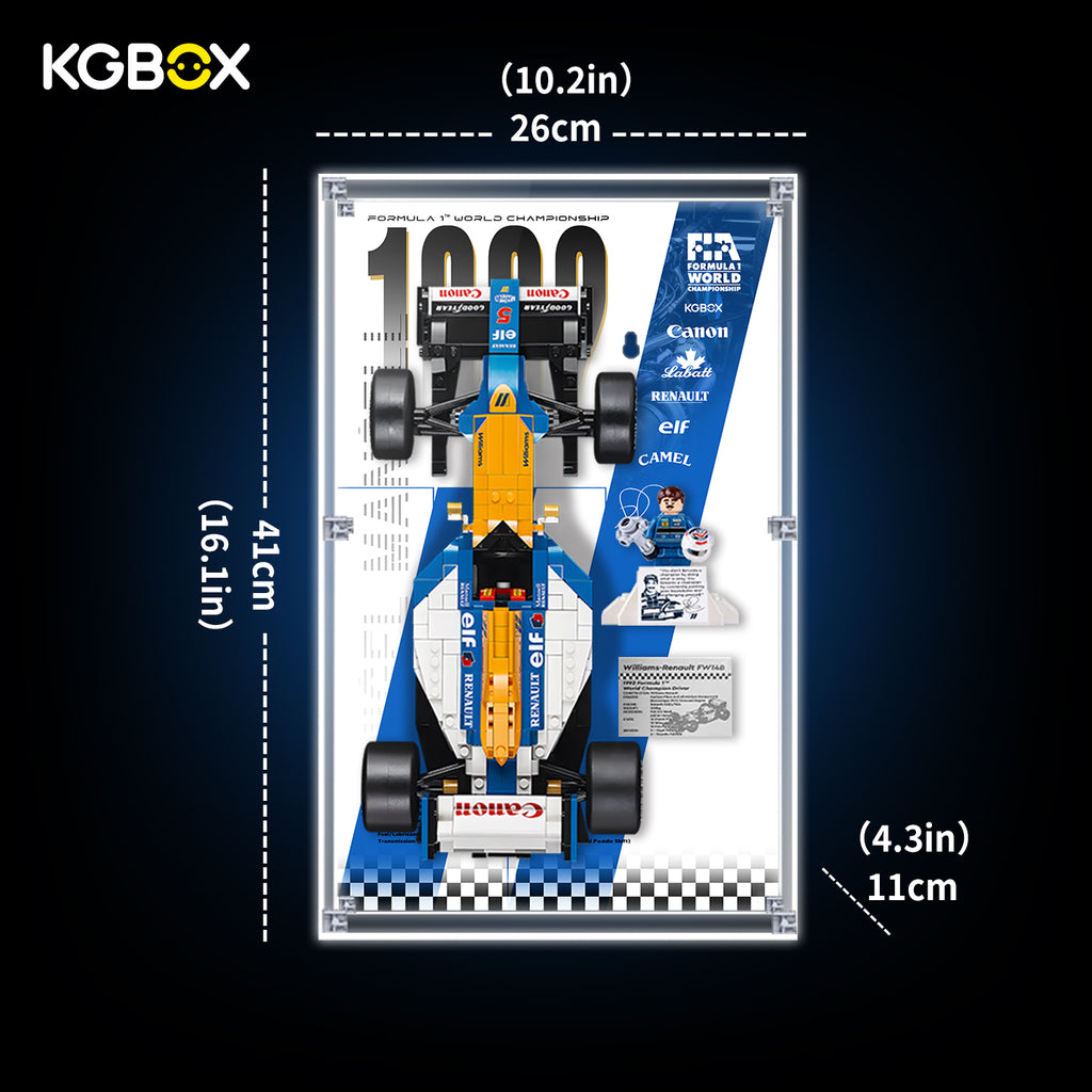 Display Case for LEGO Williams Racing FW14B & Nigel Mansell (10353) Icons Series