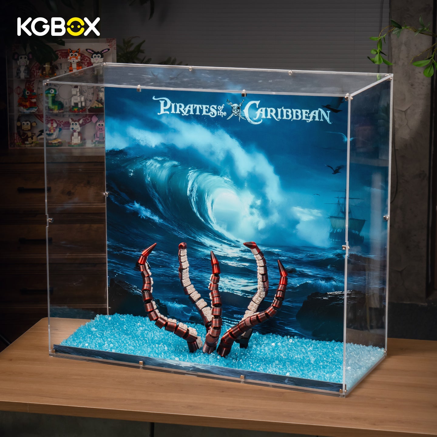 Display Case for LEGO 10365 Captain Jack Sparrow Pirates of the Caribbean Sea Monster Ship