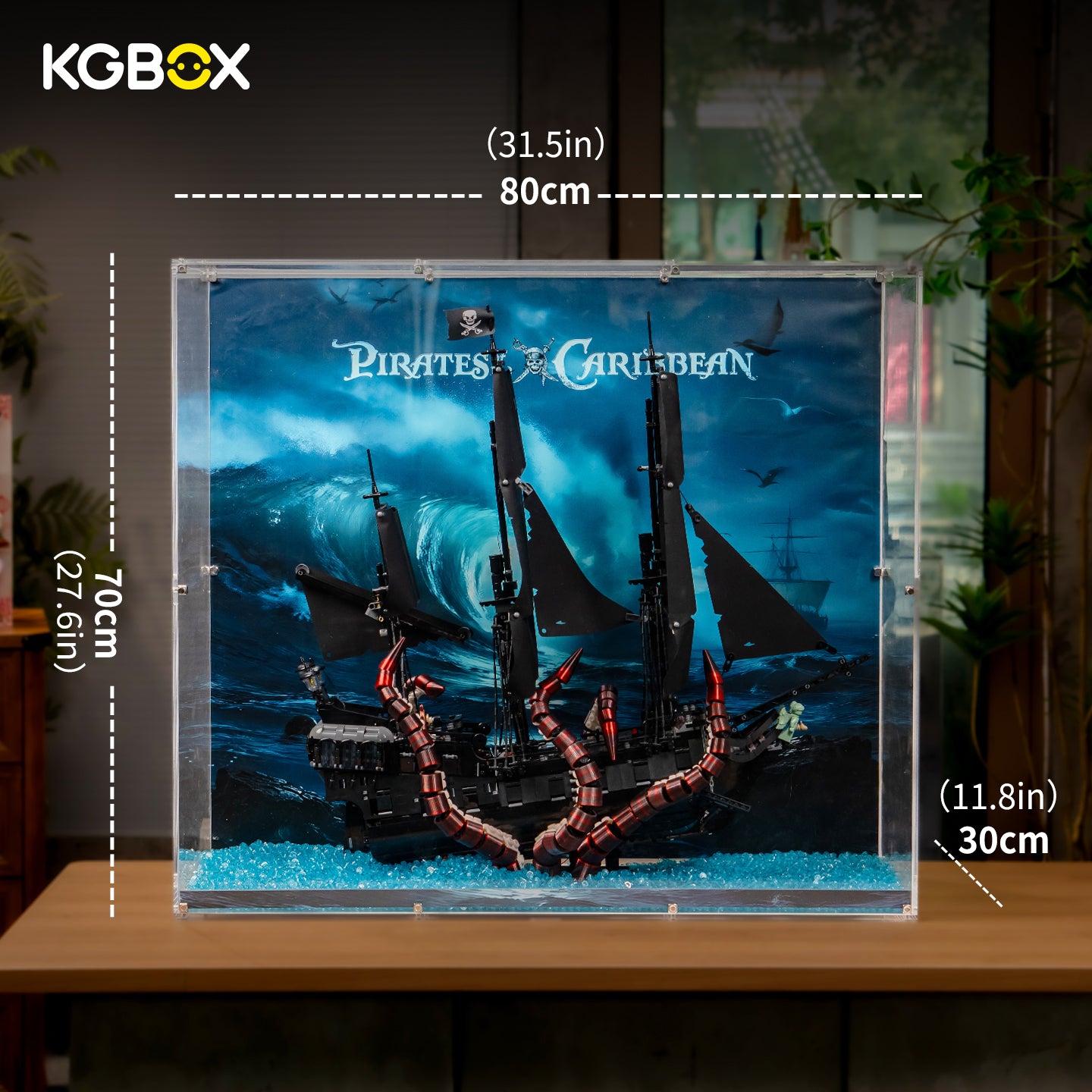 Display Case for LEGO 10365 Captain Jack Sparrow Pirates of the Caribbean Sea Monster Ship