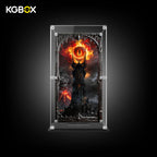 11373 LEGO The Lord of the Rings Sauron's Helmet Icons Acrylic Display Case with Printed Background 