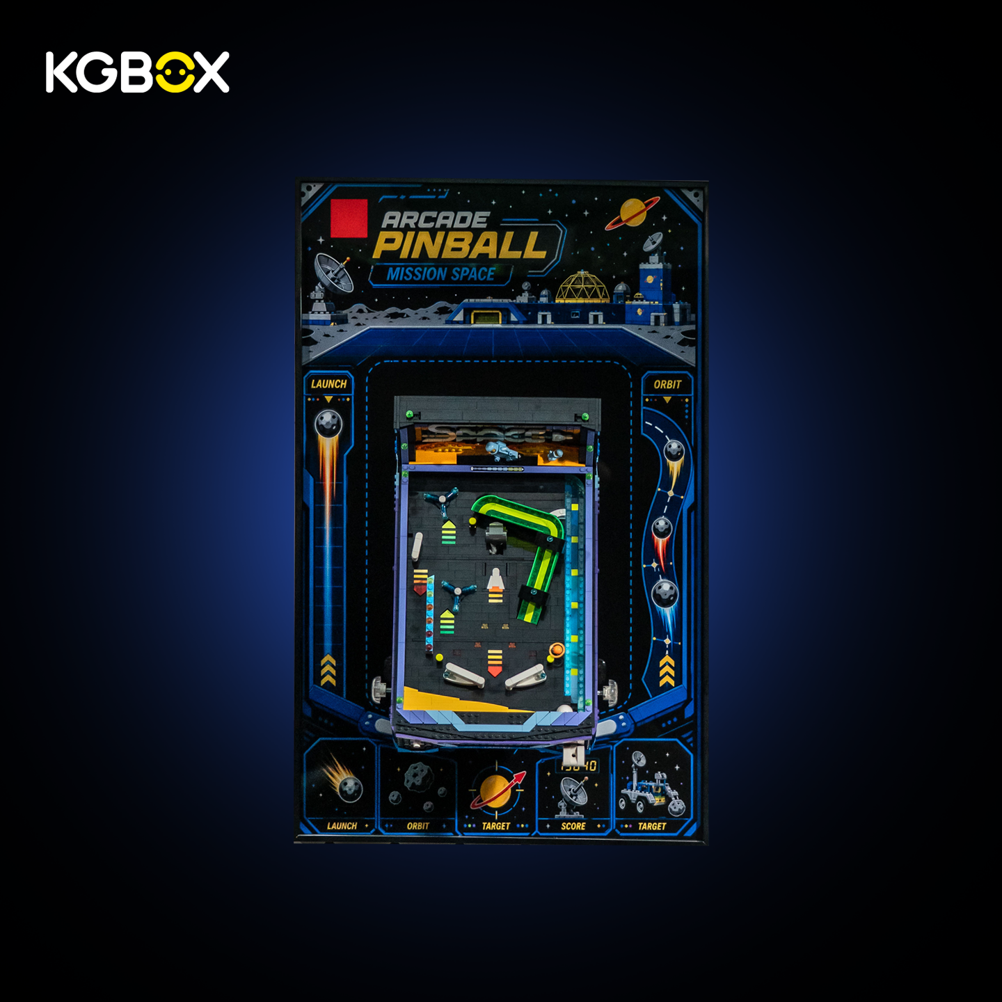 KGBOX Frame for LEGO 11374 Arcade Pinball Machine - LED & UV Print