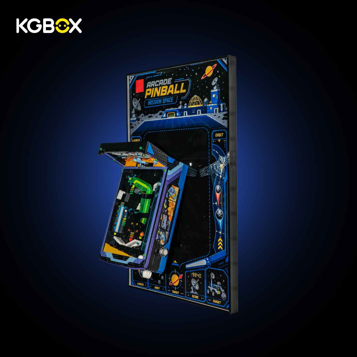 KGBOX Frame for LEGO 11374 Arcade Pinball Machine - LED & UV Print