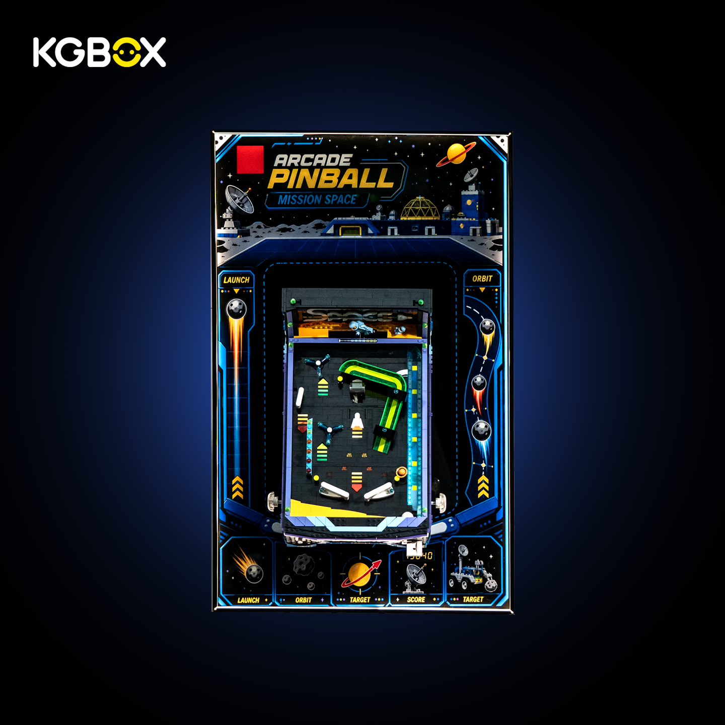 KGBOX Frame for LEGO 11374 Arcade Pinball Machine - LED & UV Print