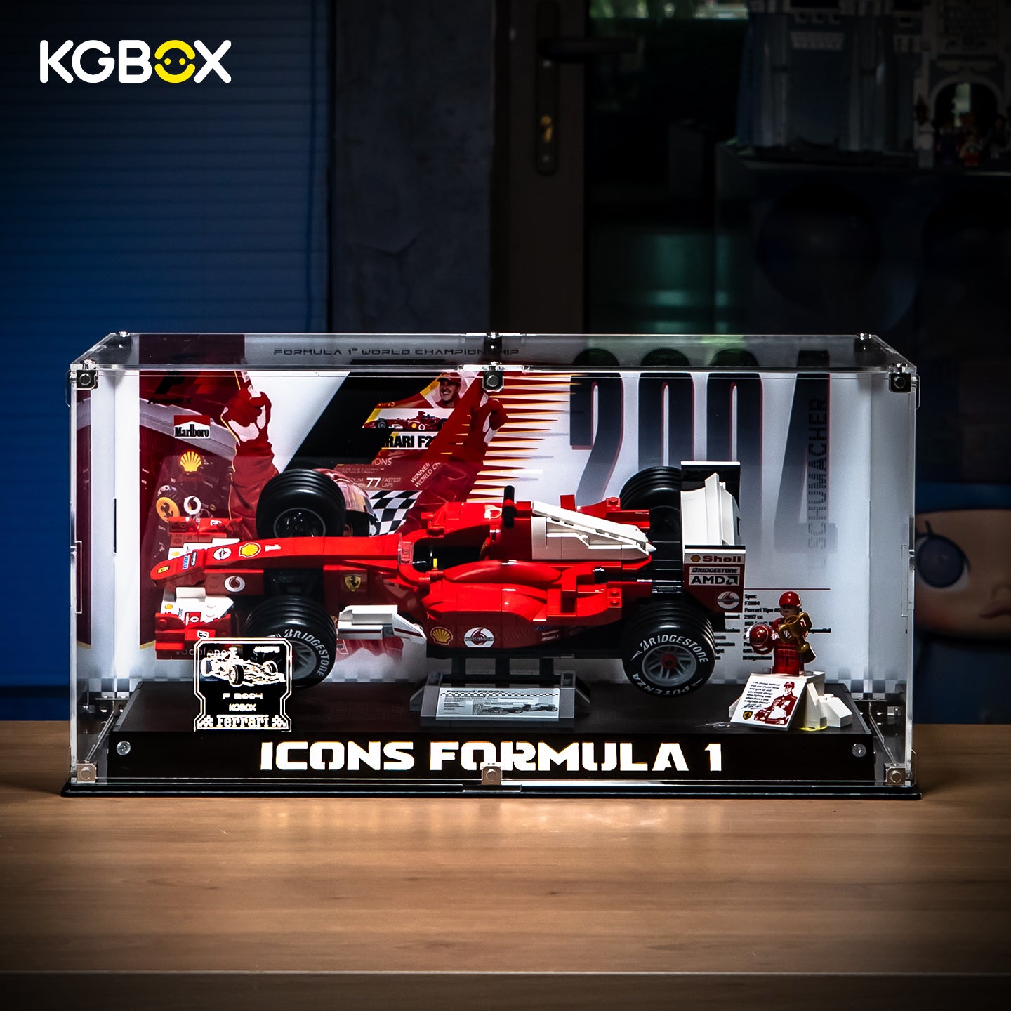 LED Light Display Case For LEGO 11375 Ferrari F2004 & 10353 Williams Racing & 10330 McLaren