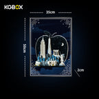 KGBOX Frame for LEGO 21066 New York City The Big Apple - LED & UV Print