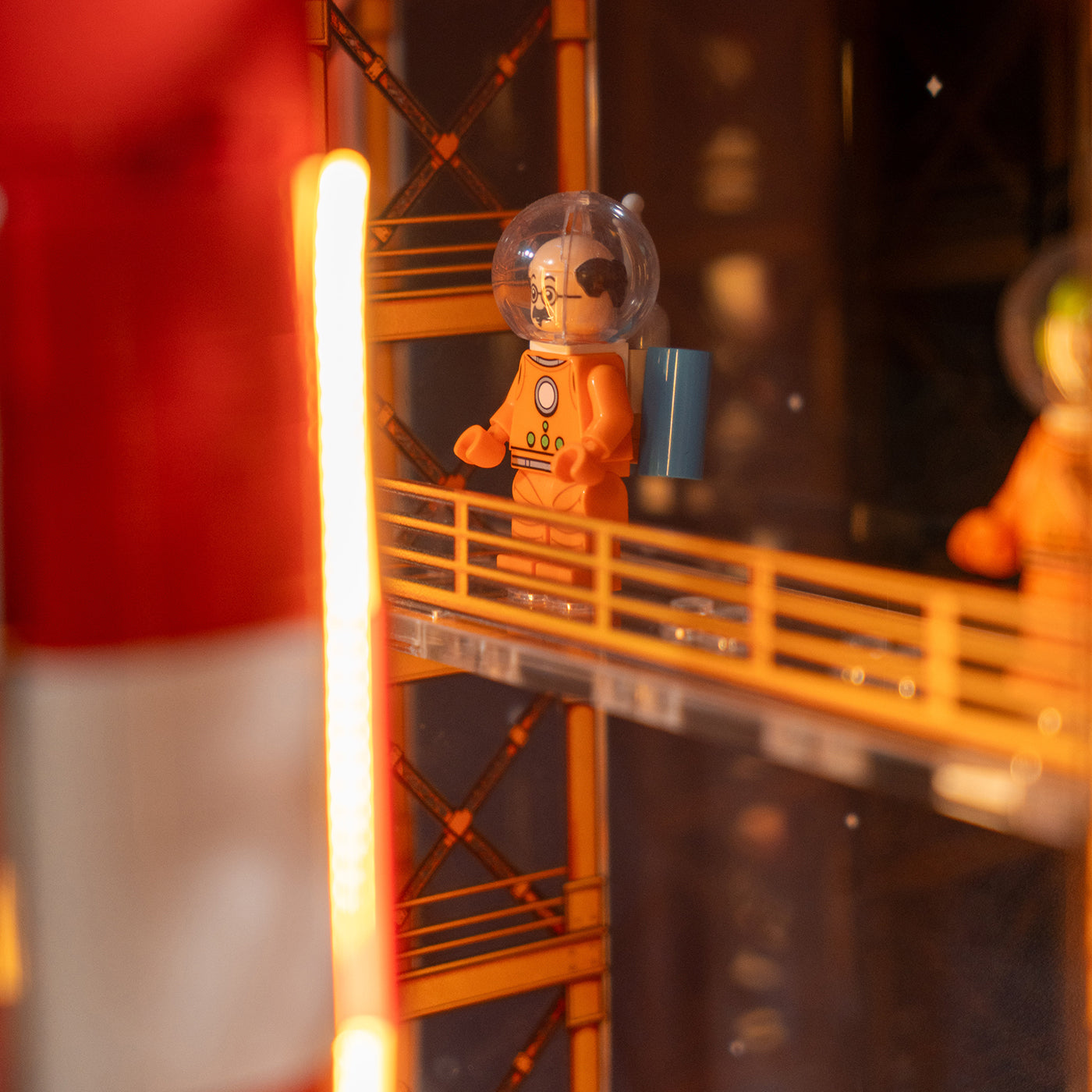 LED Display Case For LEGO 21367 Tintin Moon Rocket