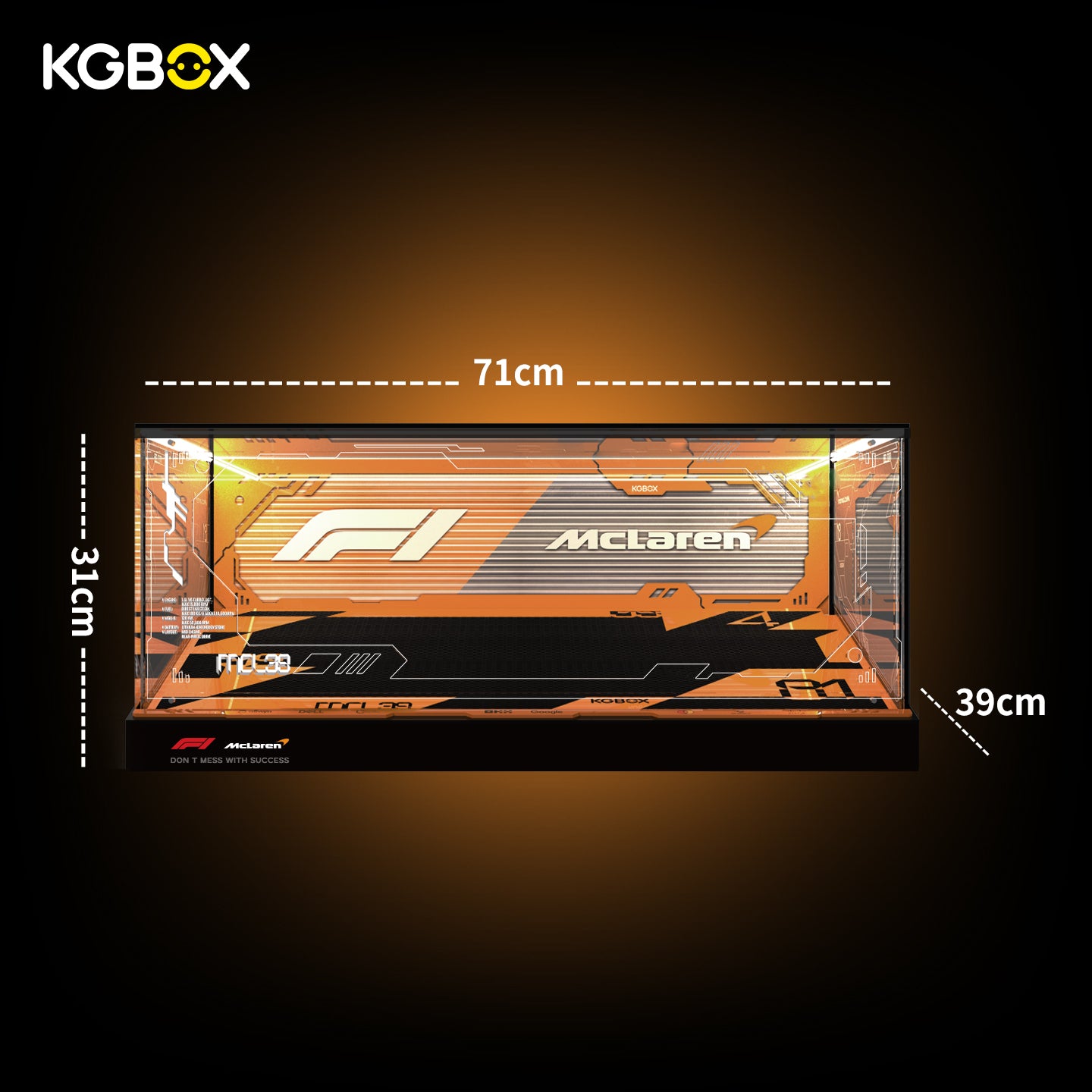 Display Case for LEGO McLaren MCL39 F1 Car (42228) Technic Series