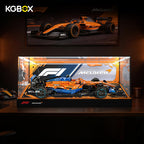42141 LEGO McLaren Formula 1 Race Car Technic Acrylic Display Case with LED Lights and Printed Background 16