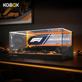 LEGO 42141 McLaren Formula 1 Race Car display case with LED lighting, front view – KGBOX