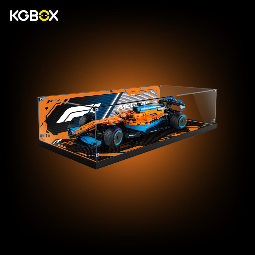 42141 LEGO McLaren Formula 1 Race Car Technic Acrylic Display Case with Printed Background 10