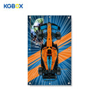 42141 LEGO McLaren Formula 1 Race Car Technic Wall Mounted Display Panel with Laser LED Lights and Printed Background 4