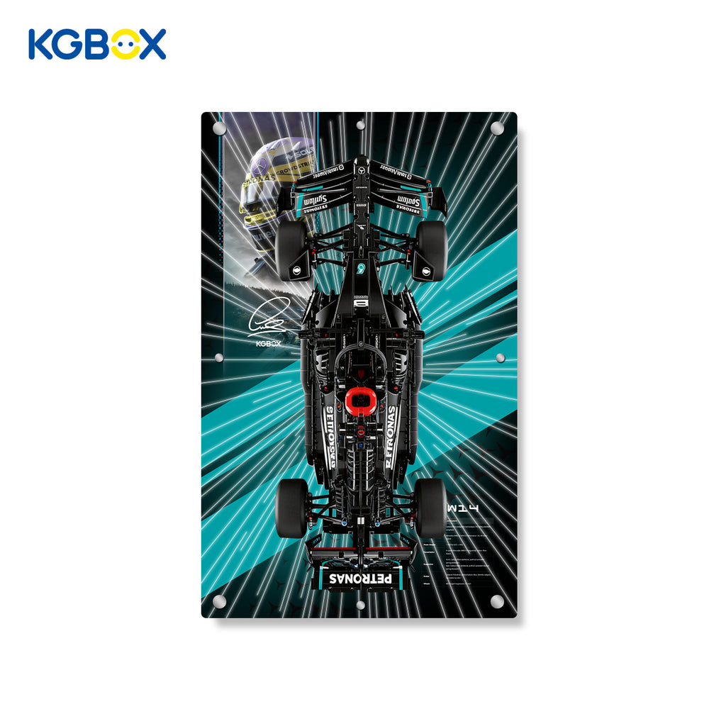 42171 LEGO Mercedes-AMG F1 W14 E Performance Technic Display Panel with Printed Background and LED Lights 2