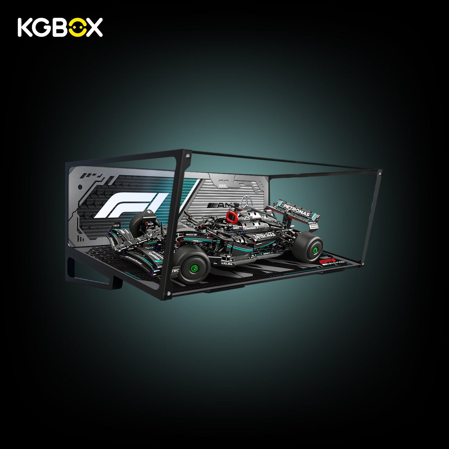 42171 LEGO Mercedes AMG F1 W14 E Performance Technic Display Case with Printed Background 12