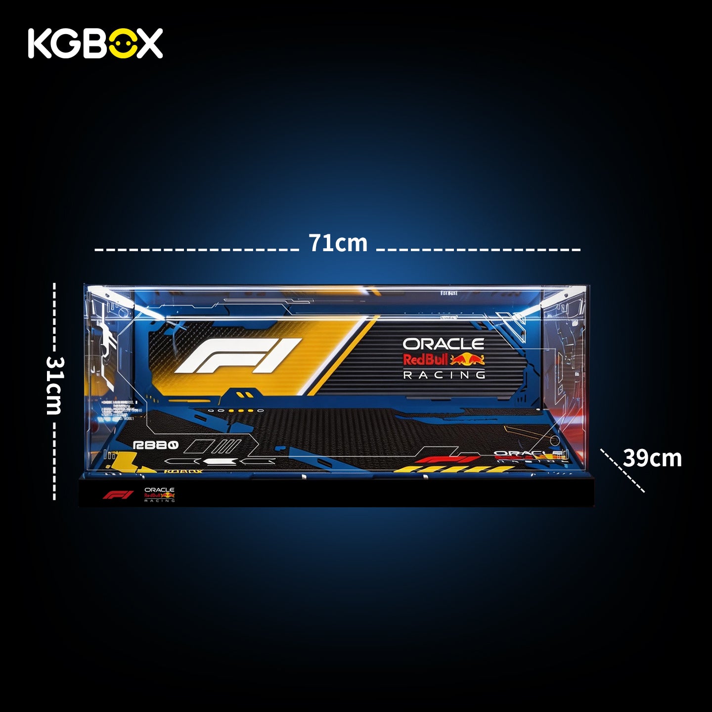 Display Case for LEGO Oracle Red Bull Racing RB20 F1 Car (42206) Technic Series