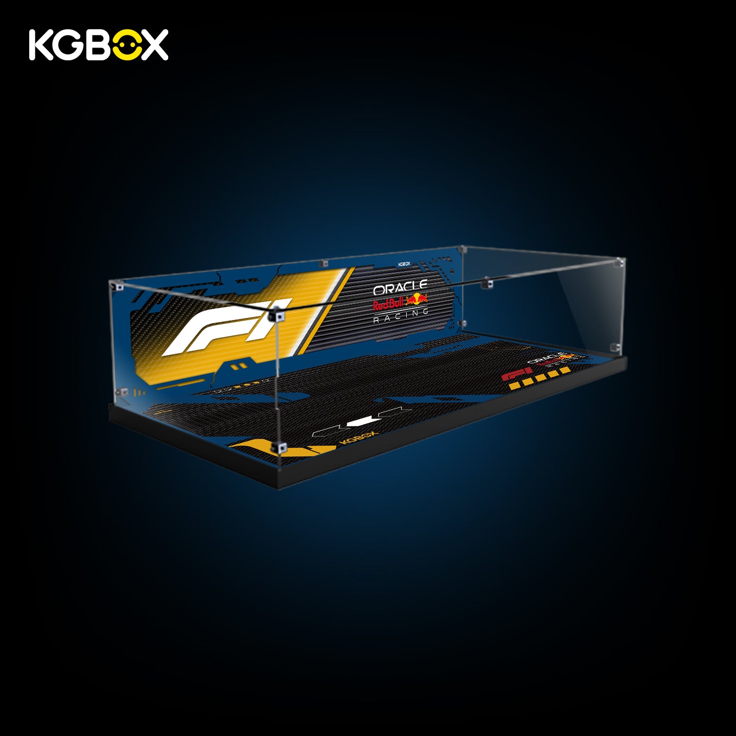 42206 LEGO Oracle Red Bull Racing RB20 F1 Car Technic Acrylic Display Case with Printed Background 11