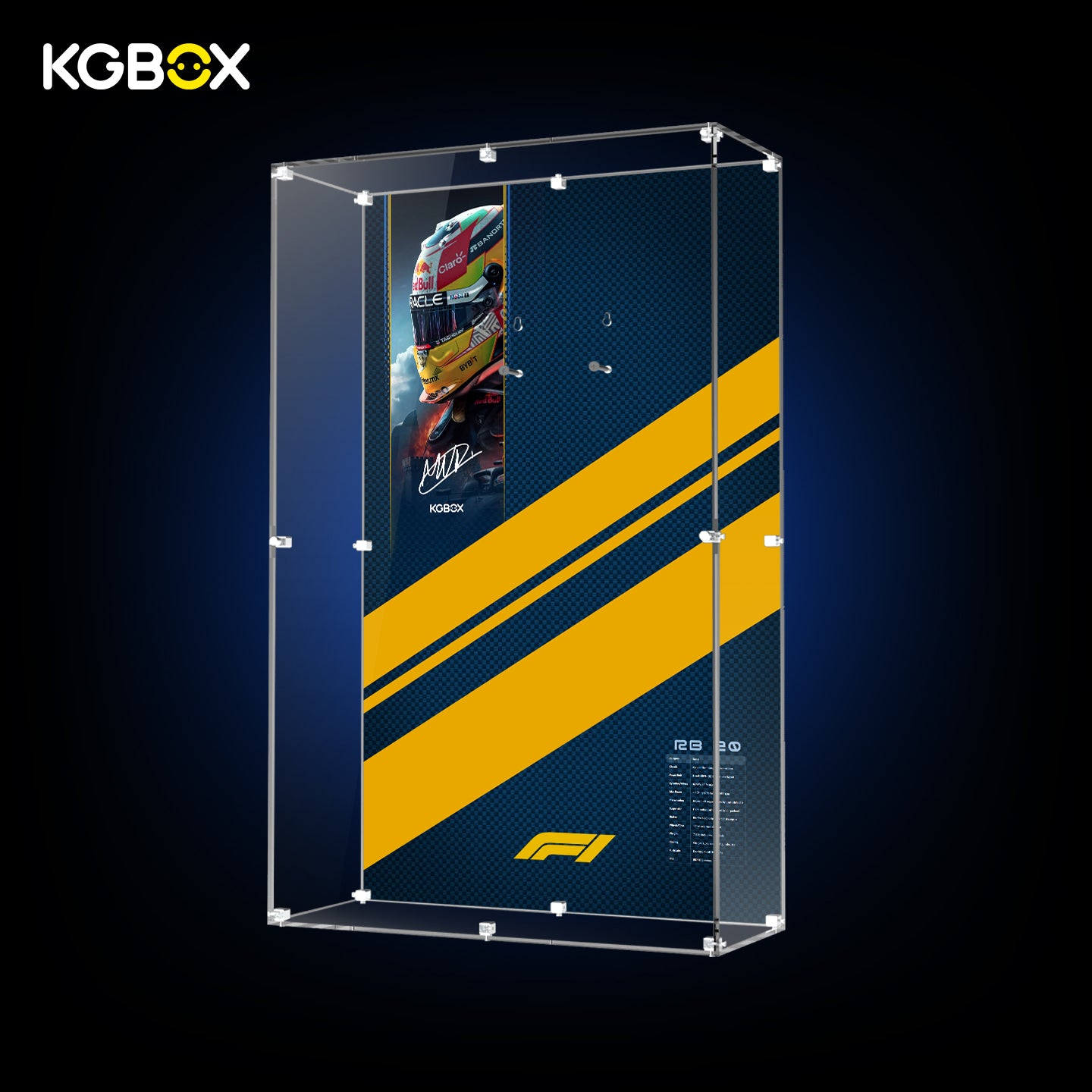 42206 LEGO Oracle Red Bull Racing RB20 F1 Car Technic Acrylic Display Case with Printed Background 24