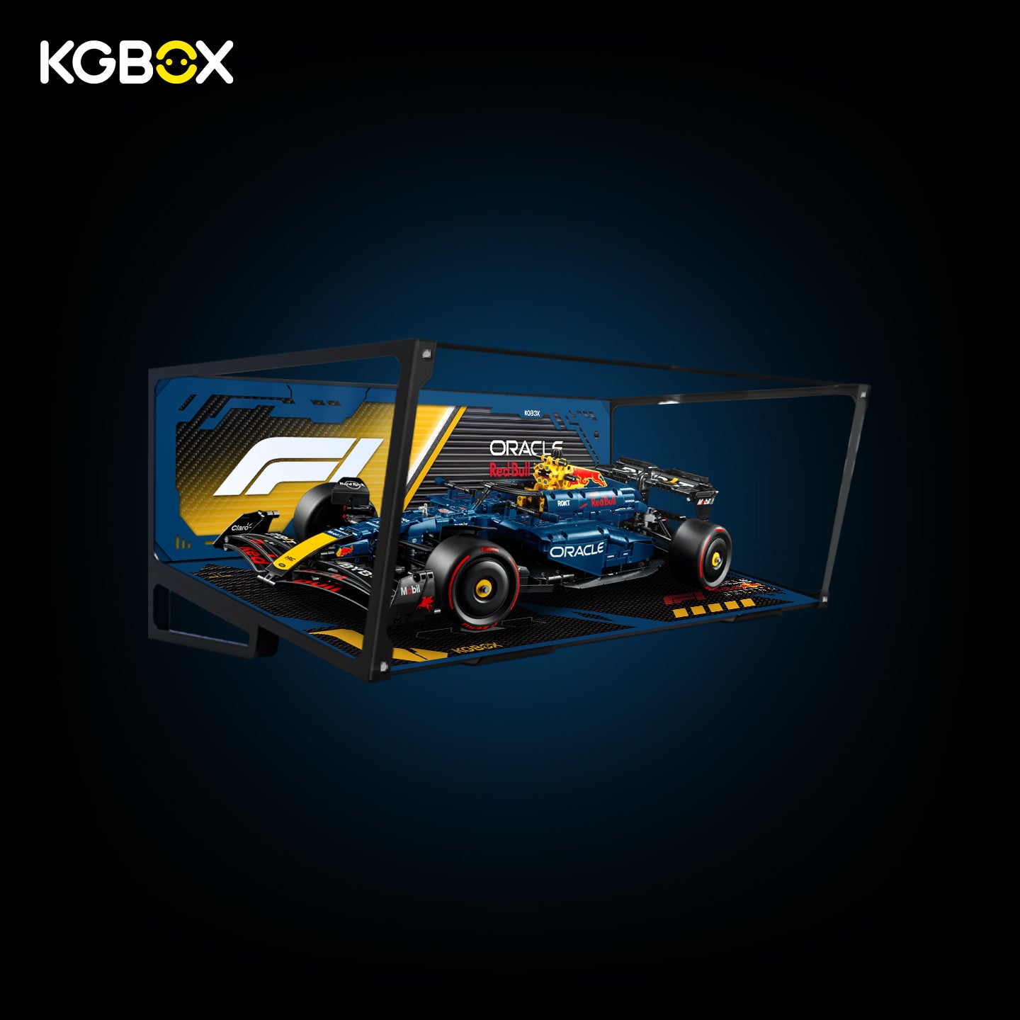 42206 LEGO Oracle Red Bull Racing RB20 F1 Car Technic Display Case with Printed Background 13