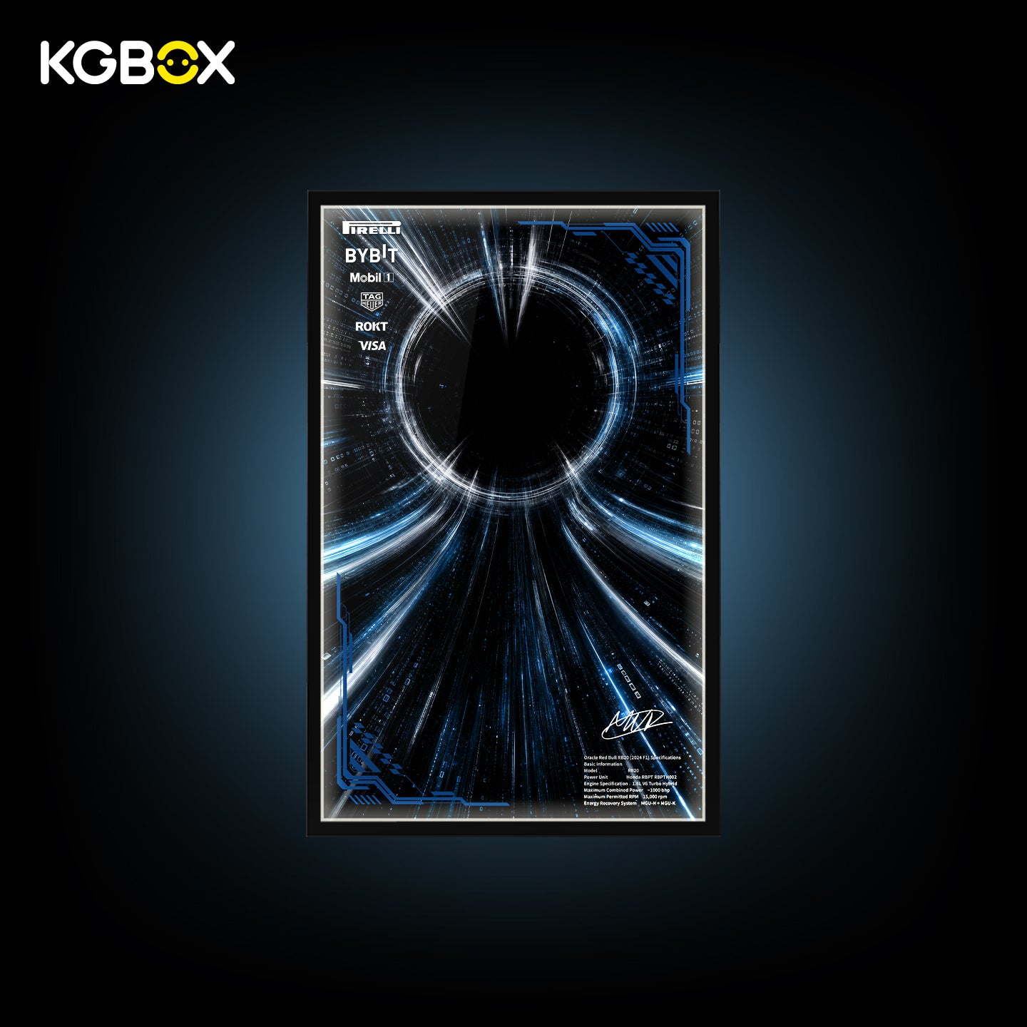 KGBOX Frame for LEGO 42206 Oracle Red Bull Racing RB20 F1 Car - LED & UV Print