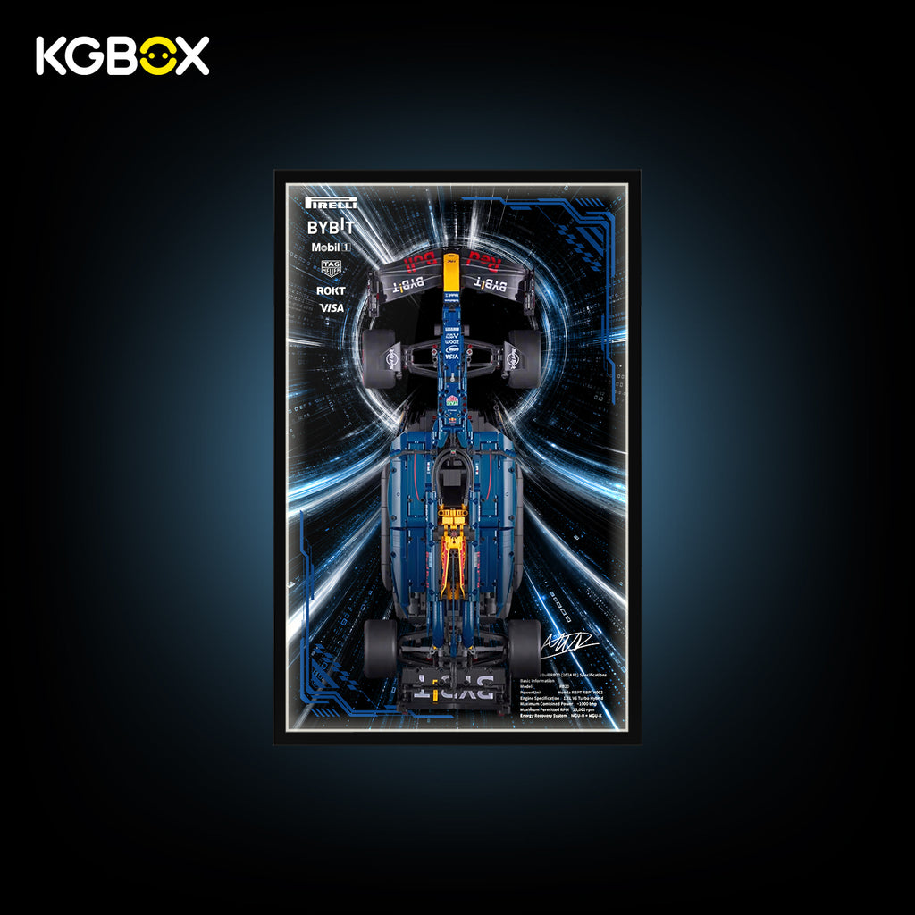 KGBOX Frame for LEGO 42206 Oracle Red Bull Racing RB20 F1 Car - LED & UV Print