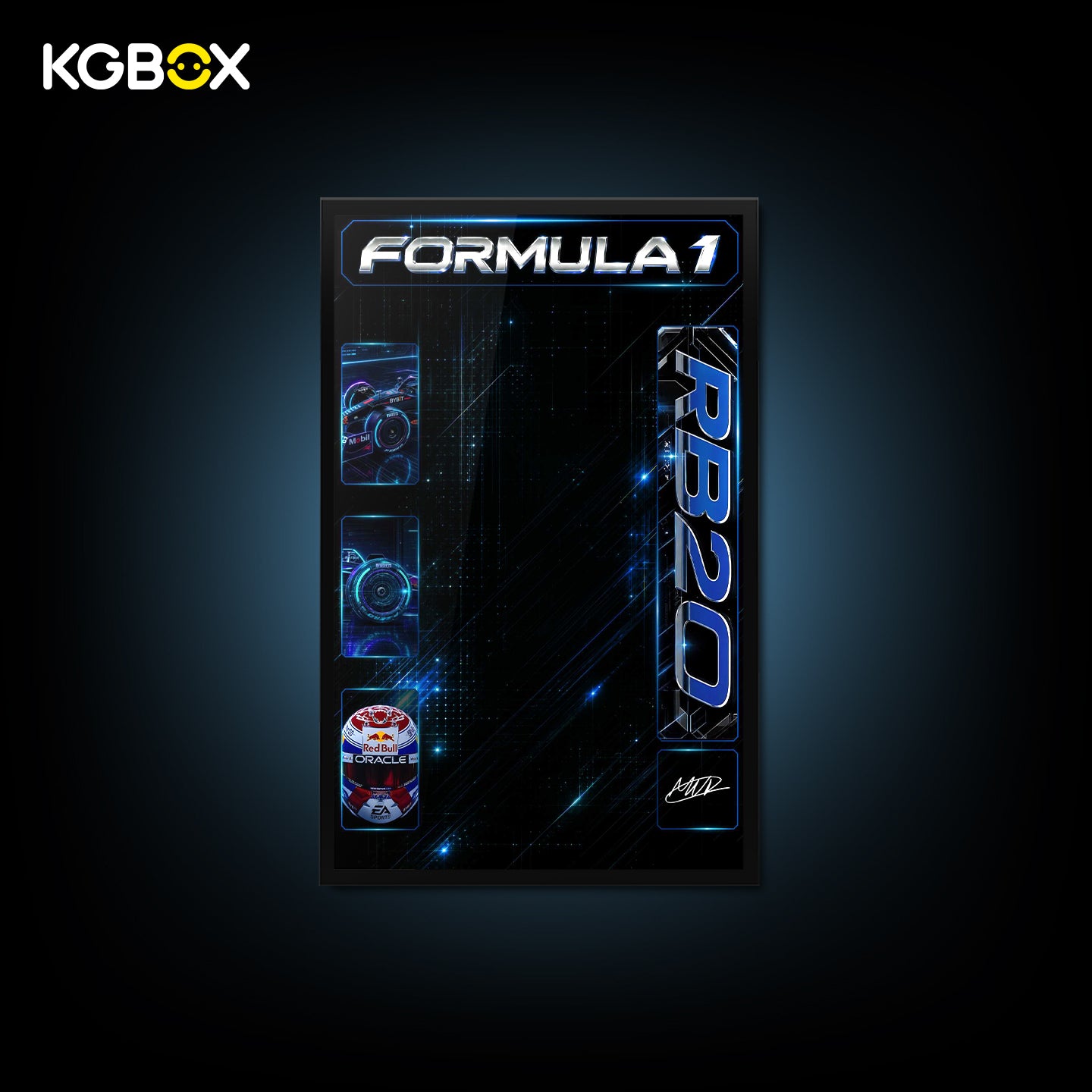 KGBOX Frame for LEGO 42206 Oracle Red Bull Racing RB20 F1 Car - LED & UV Print
