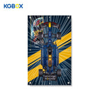 42206 LEGO Oracle Red Bull Racing RB20 F1 Car Technic Display Panel with Laser LED Light and Printed Background 27