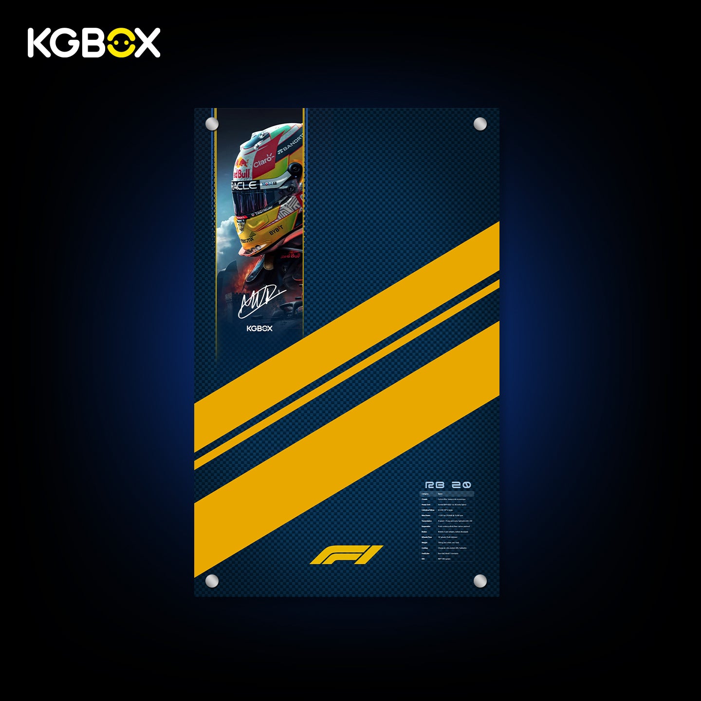 42206 LEGO Oracle Red Bull Racing RB20 F1 Car Technic Display Panel with Printed Background 24