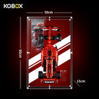 42207 LEGO Ferrari SF-24 F1 Car Technic Acrylic Display with Printed Background Size Guide