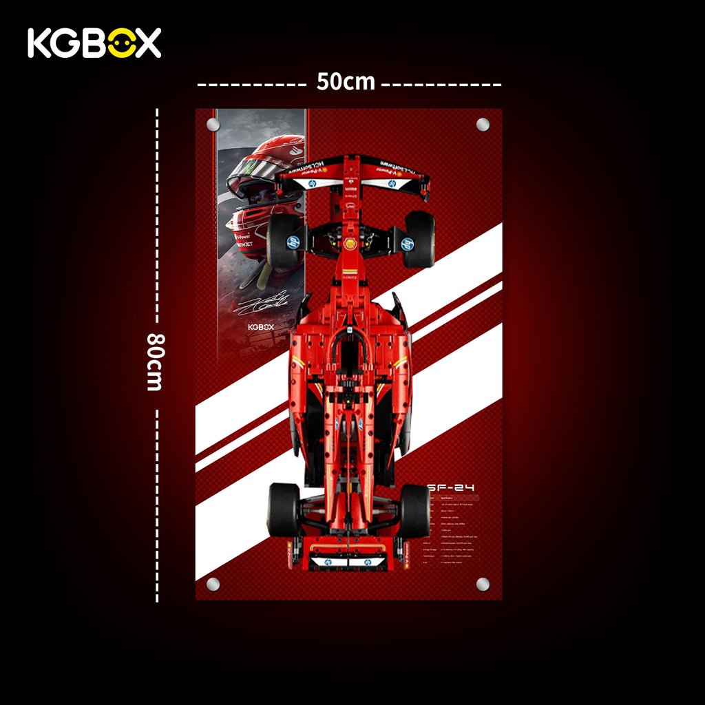 42207 LEGO Ferrari SF-24 F1 Car Technic Display Panel with Printed Background