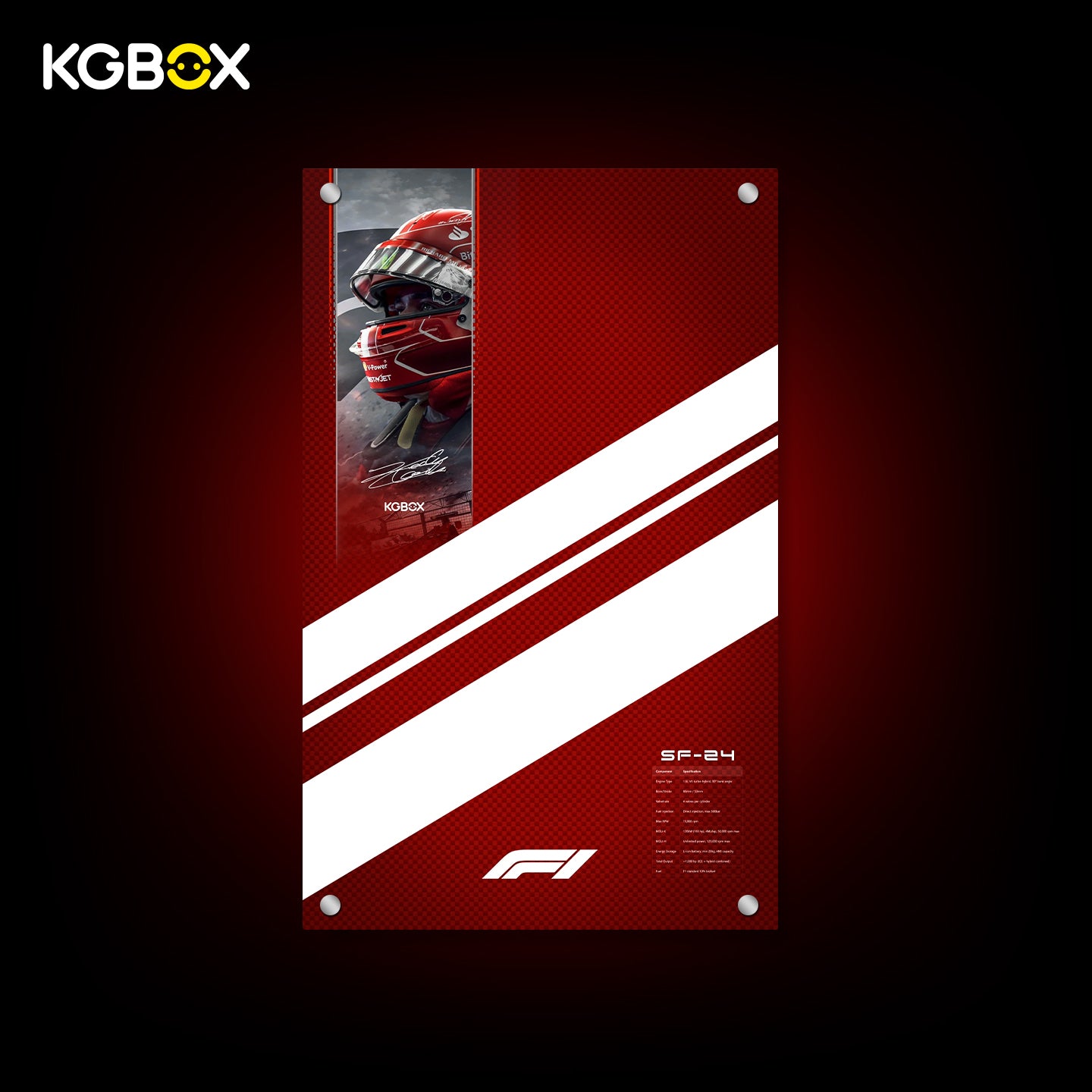 42207 LEGO Ferrari SF-24 F1 Car Technic Display Panel with Printed Background 1