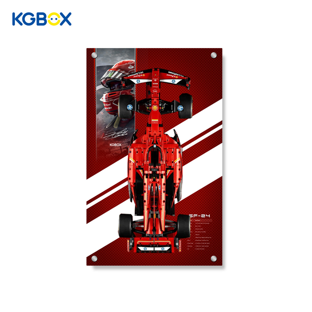 42207 LEGO Ferrari SF-24 F1 Car Technic Display Panel with Printed Background 2