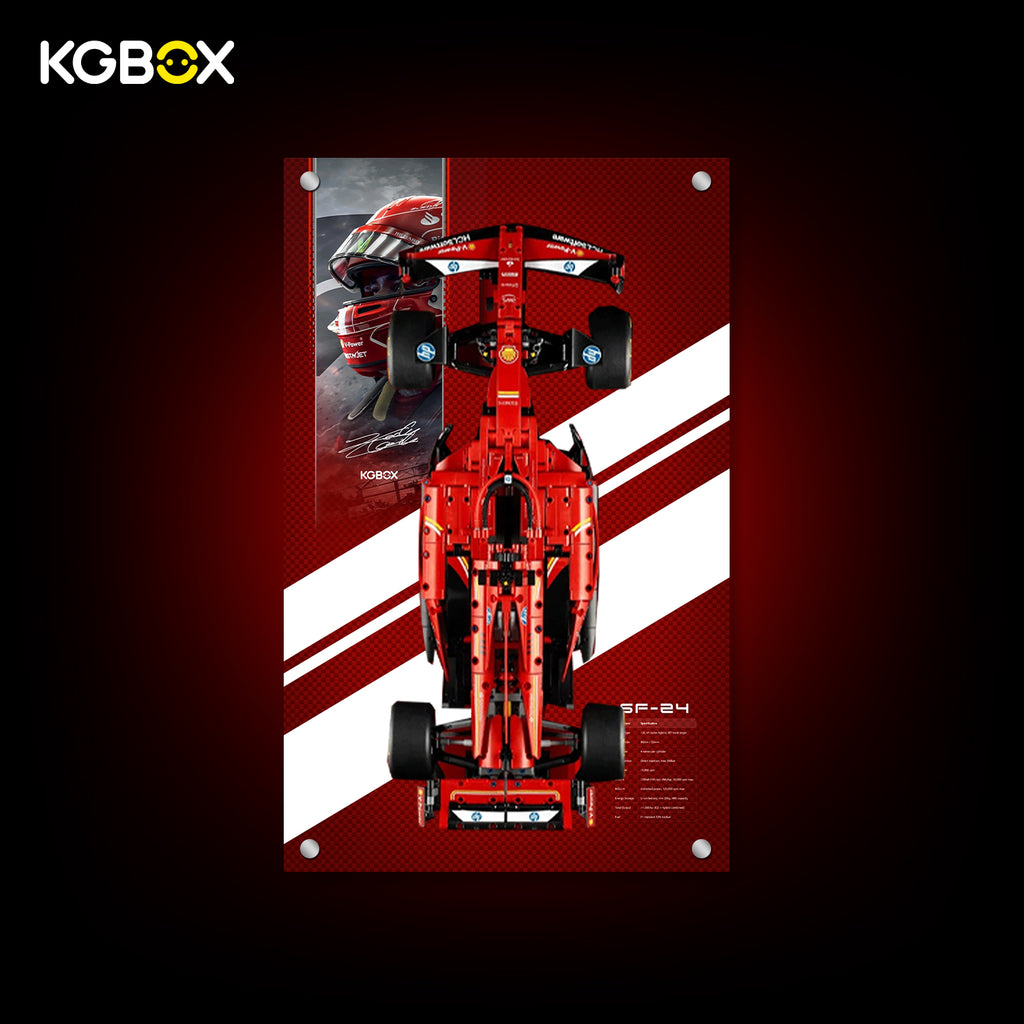 42207 LEGO Ferrari SF-24 F1 Car Technic Display Panel with Printed Background 3