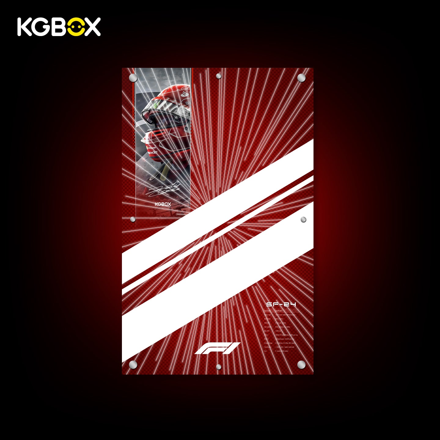 42207 LEGO Ferrari SF-24 F1 Car Technic Display Panel with Printed Background and Laser LED Lights