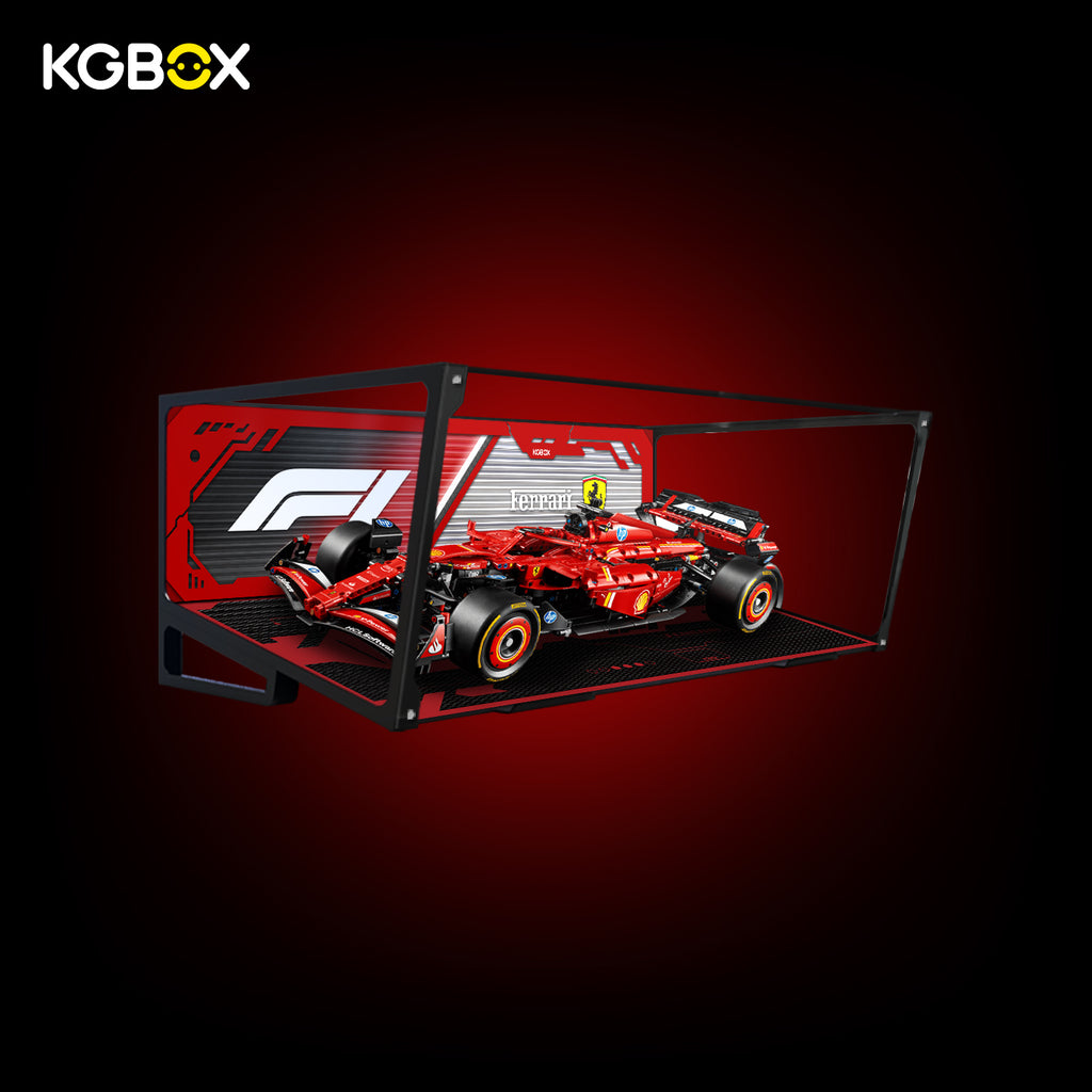 42207 LEGO Ferrari SF24 F1 Car Technic Display Case with Printed Background