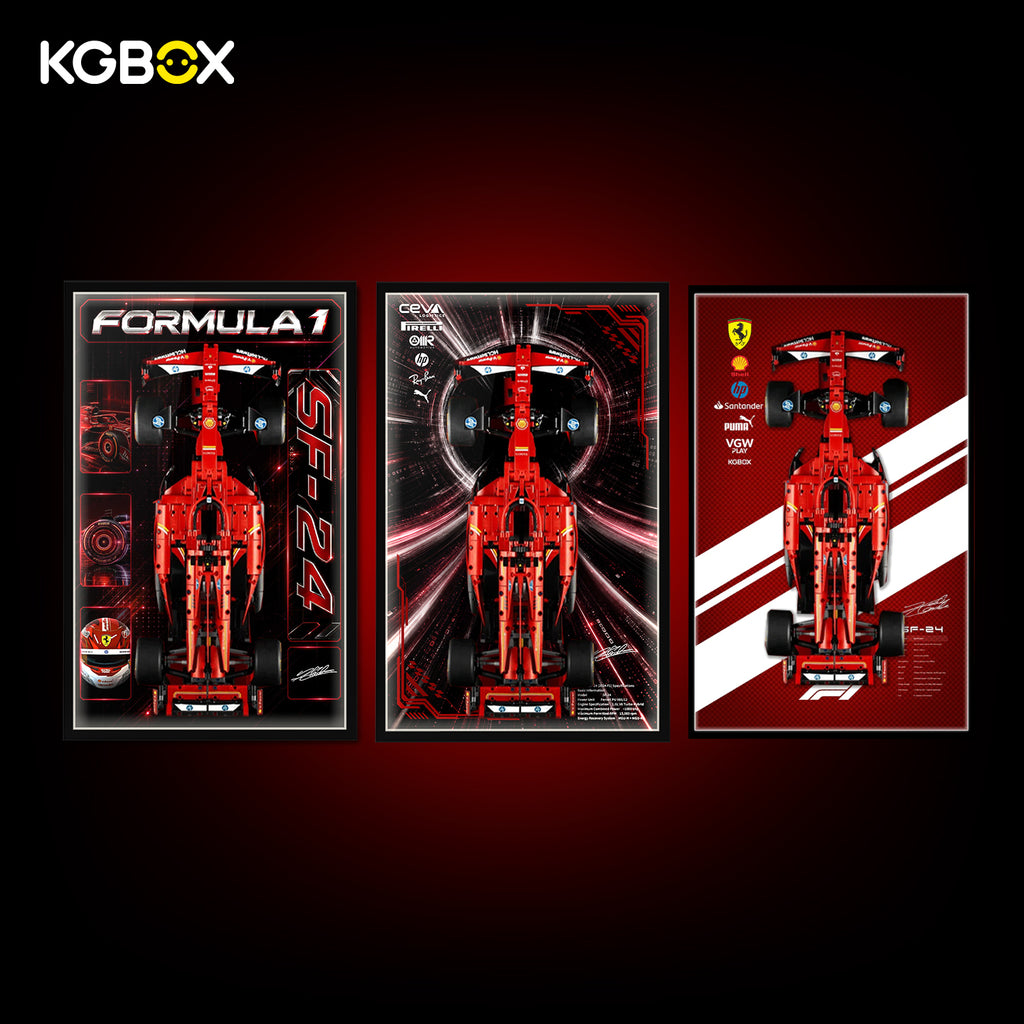 KGBOX Frame for LEGO 42207 Ferrari SF-24 F1 Car - LED & UV Print