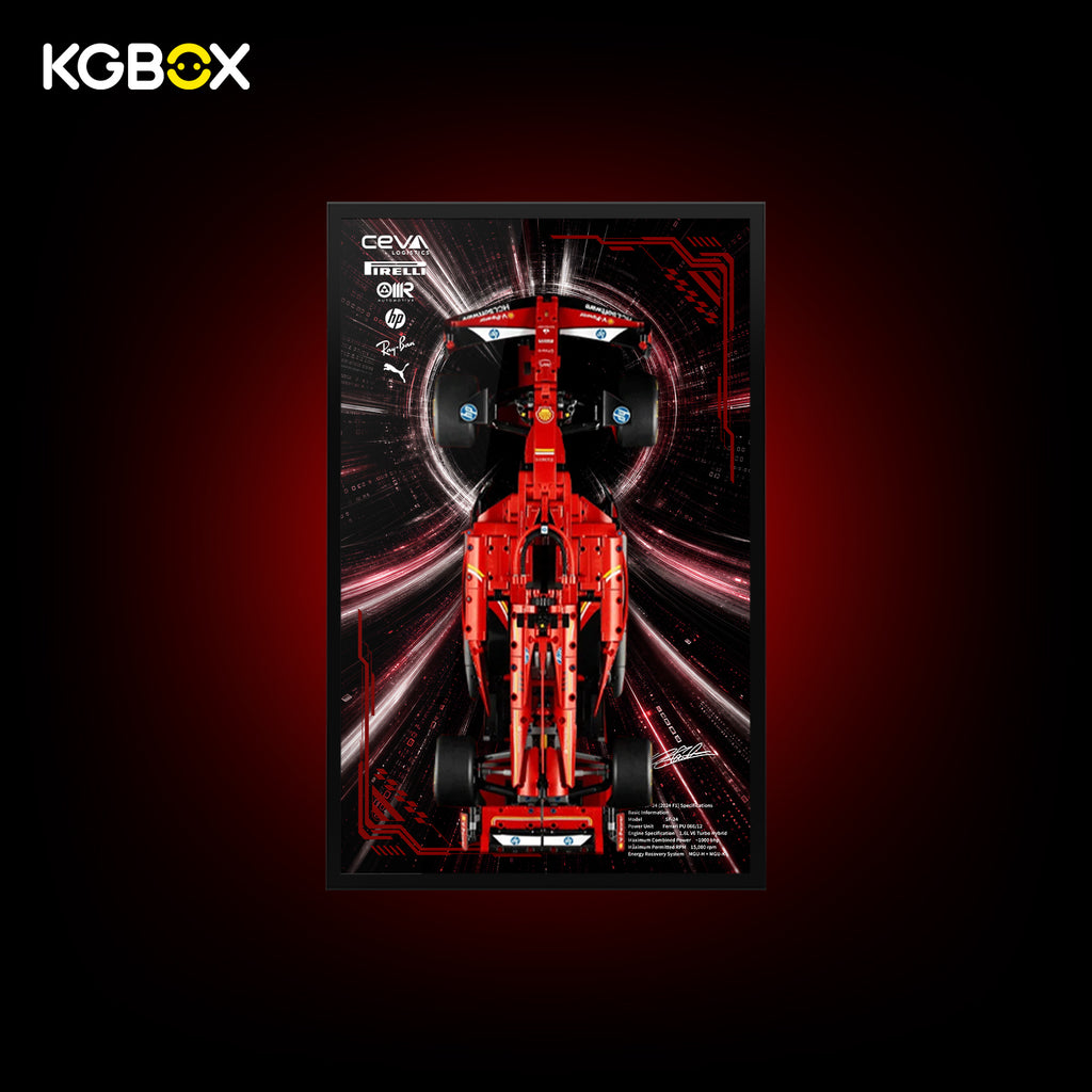 KGBOX Frame for LEGO 42207 Ferrari SF-24 F1 Car - LED & UV Print
