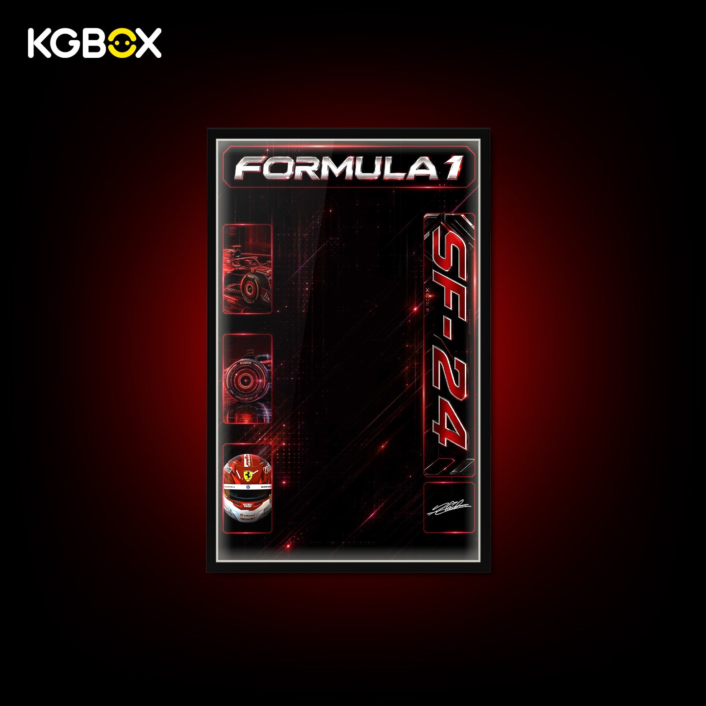 KGBOX Frame for LEGO 42207 Ferrari SF-24 F1 Car - LED & UV Print