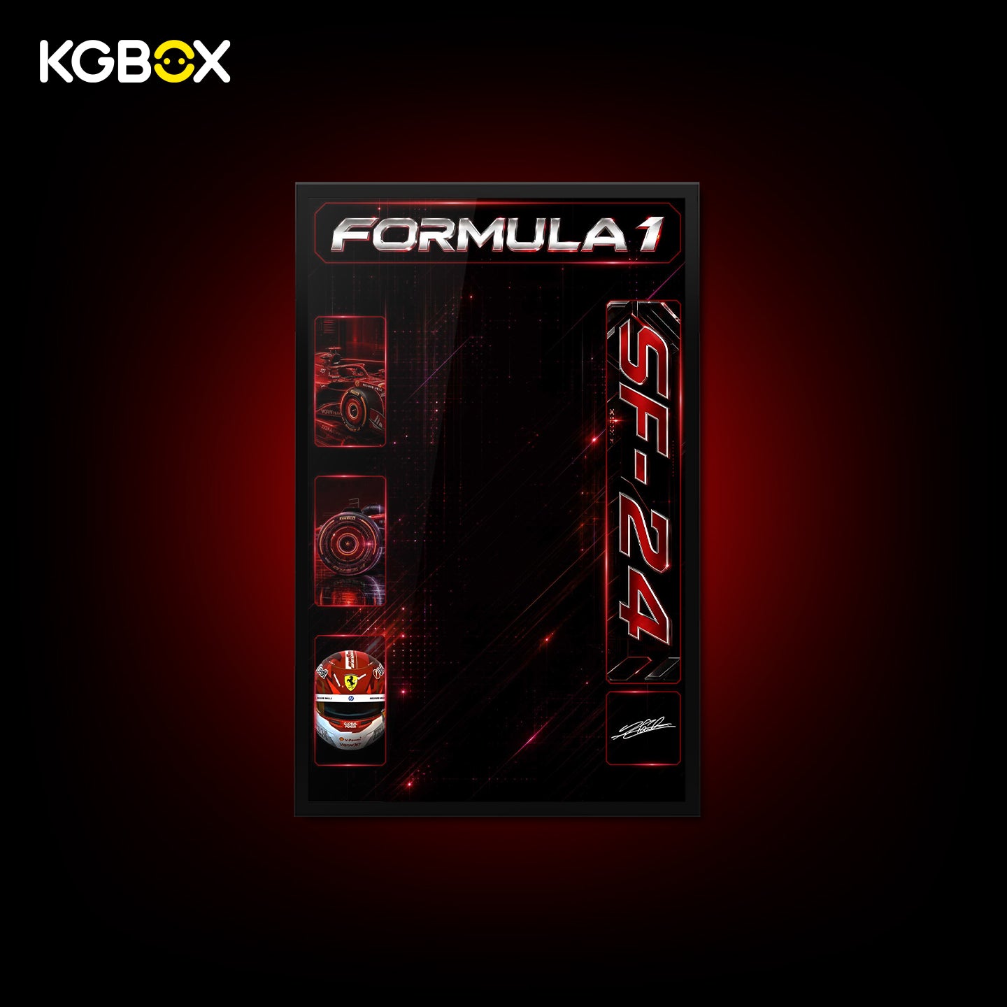 KGBOX Frame for LEGO 42207 Ferrari SF-24 F1 Car - LED & UV Print