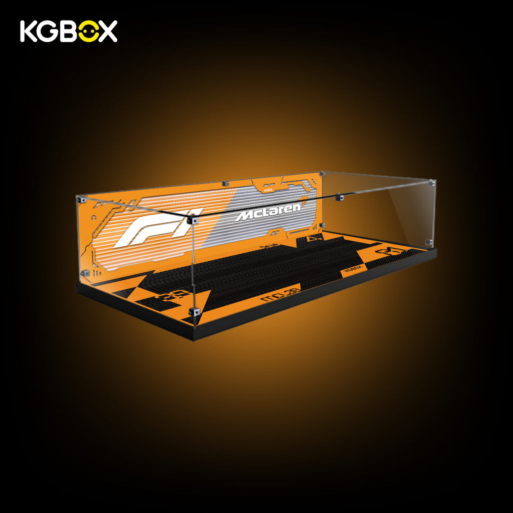 42228 LEGO McLaren MCL39 F1 Car Technic Acrylic Display Case with LED Lights and Printed Background 12