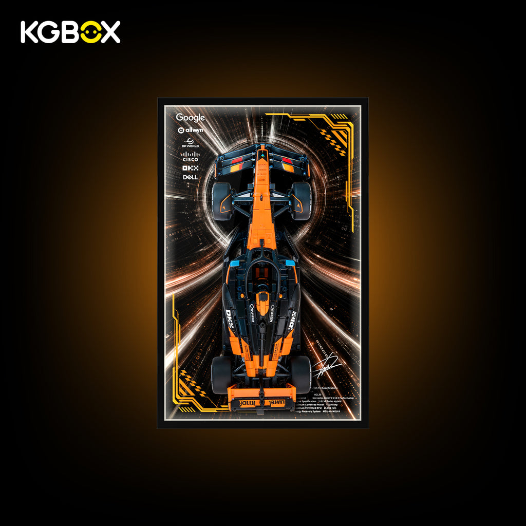 KGBOX Frame for LEGO 42228 McLaren MCL39 F1 Car - LED & UV Print